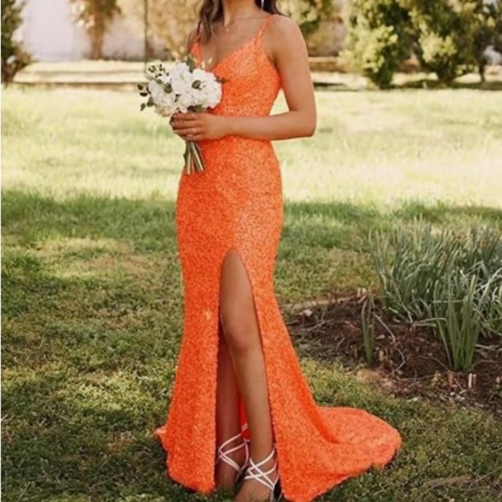 orange Prom dress